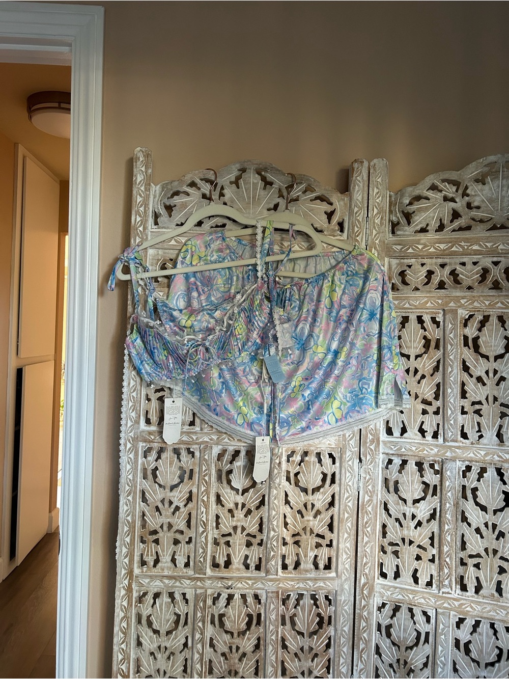 For Love & Lemons Pastel Floral Skirt Set